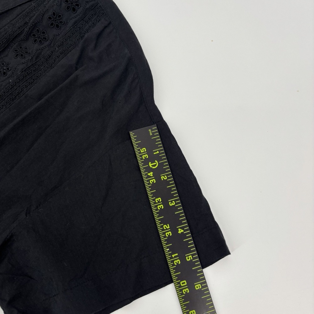 Madewell Black Embroidered Button Front Shirt Women's Small Boho Lightweight - Picture 7 of 7